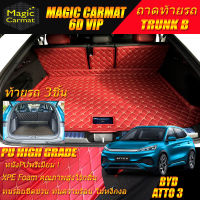 BYD ATTO 3 2022-รุ่นปัจจุบัน Trunk B (3Pcs) (เฉพาะท้ายรถแบบB 3ชิ้น ) พรมรถยนต์ BYD ATTO 3 2022 2023 -รุ่นปัจจุบัน พรม6D VIP High Grade Magic Carmat