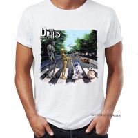 Men T Shirts Cotton Driod Imperial Road Abby Road R2D2 C3Po Game Awesome Artwork Print Tee Shirts Gildan