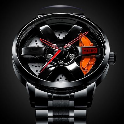 （Layor wallet） แฟชั่นผู้ชายนาฬิกาล้อสแตนเลสสตีลนาฬิกาสำหรับผู้ชายนาฬิกาข้อมือชายนาฬิกา Relógio Masculino