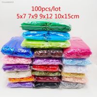 ▧❂ 100pcs Organza Bag 5x7 7x9 9x12 10x15cm Jewelry Packaging Organza Bags Wedding Party Gift Bag Pouch Birthday Christmas Gift Bags