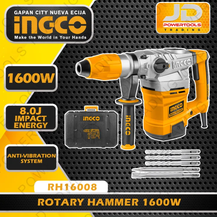 Ingco Rh16008 Sds Max Rotary Hammer Demolition Breaker Hammer 1600w