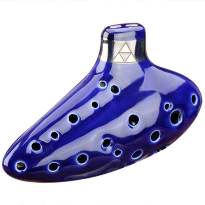 12หลุม Ocarina เซรามิค Alto C Legend Of Zelda Ocarina Flute เครื่อง