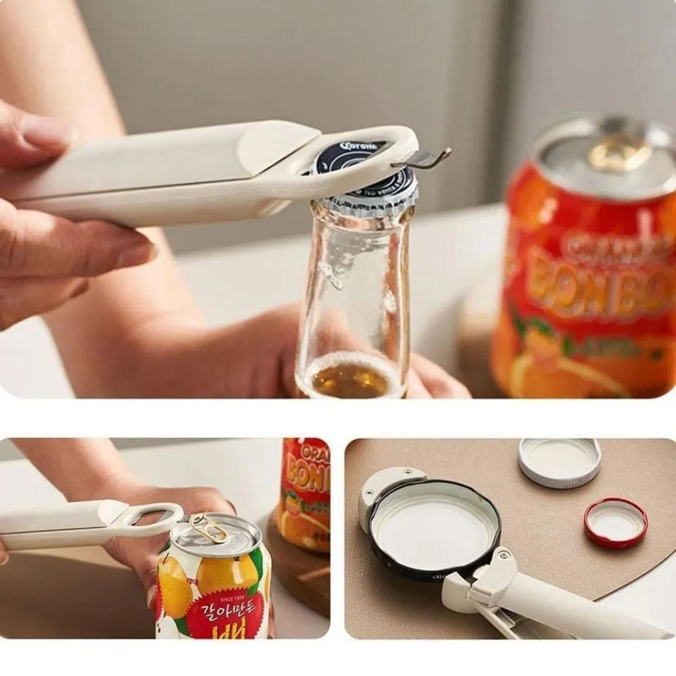 Adjustable Lid Multifunctional Retractable Bottle Opener Sta