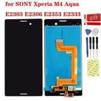 สำหรับ E2303 LCD SONY Xperia M4 Aqua E2306 E2353แผงโมดูลจอแสดงผลชนิด LCD E2333อะไหล่ประกอบเซ็นเซอร์ดิจิไทเซอร์หน้าจอสัมผัส