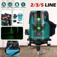 2/3/5 Lines Green Lines Laser Level Self-Leveling 360° Rotatable Outdoor/Indoor Radius Alternating Direct Horizontal Vertical Measuring Instruments AC 110-240V