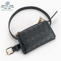 【YF】 New Fashion Men Waistband Leather Material With Chains Decorate Metal Buckle Female Trend Luxury