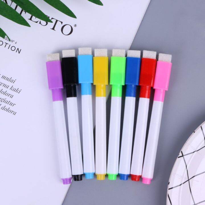 1 Set Whiteboard Pen Erasable Marker Office School Supplies 8