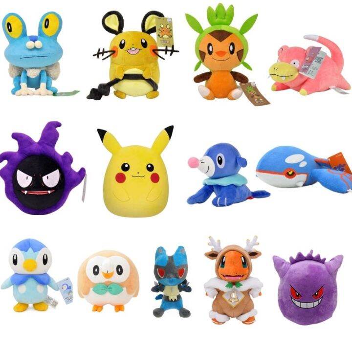 【Ready stock】 Dedenne Gastly Rowlet Piplup Lucario Pokemon Squishmallow ...