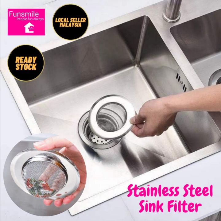 Sink Strainer 11cm Stainless Steel Drain Strainer Prevents Kitchen