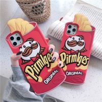 (Spicy Rabbit Head)3D น่ารักสุดอร่อยมันฝรั่งทอดซิลิโคนเคสโทรศัพท์สำหรับ Iphone 13 Pro Max 11 12 Pro Max Xr Xs 6 7 8 Plus X Se 2ปกอ่อน