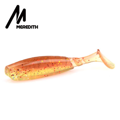Meredith Fishing Lure Soft Bait Professional Lures 2.16" 10pcs 55mm2.3g Quality Silicone Double Color Carp Artificial Wobblers