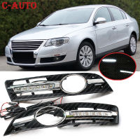 ซ้ายขวา LED DRL สำหรับ VW Passat B6 2006-2011รถจัดแต่งทรงผม LED DRL ไฟวิ่งกลางวันกันน้ำพร้อมสายรัด Auto Parts