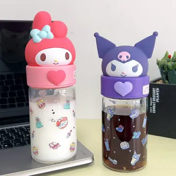 Sanrio Portable Glass Water Bottle 360ml Cinnamoroll 360ml