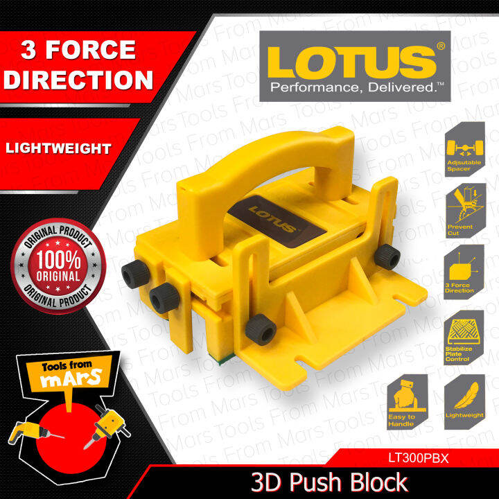 LOTUS 3D Push Block for Table Saw Router Jointer & Band Saw Machine