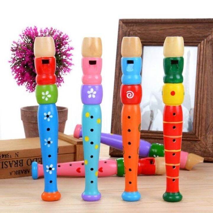 Flute Wooden 6 Hole Piccolo Children Music Toys Lazada PH
