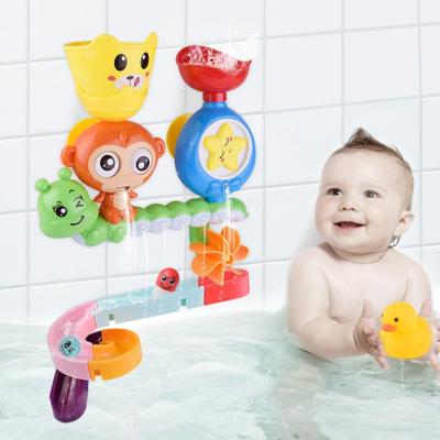 【 Sunyueyden 】เด็กเด็กอาบน้ำของเล่นผนัง sunction น้ำเล่นเกมสปริงเกลอร์ (ลิง)