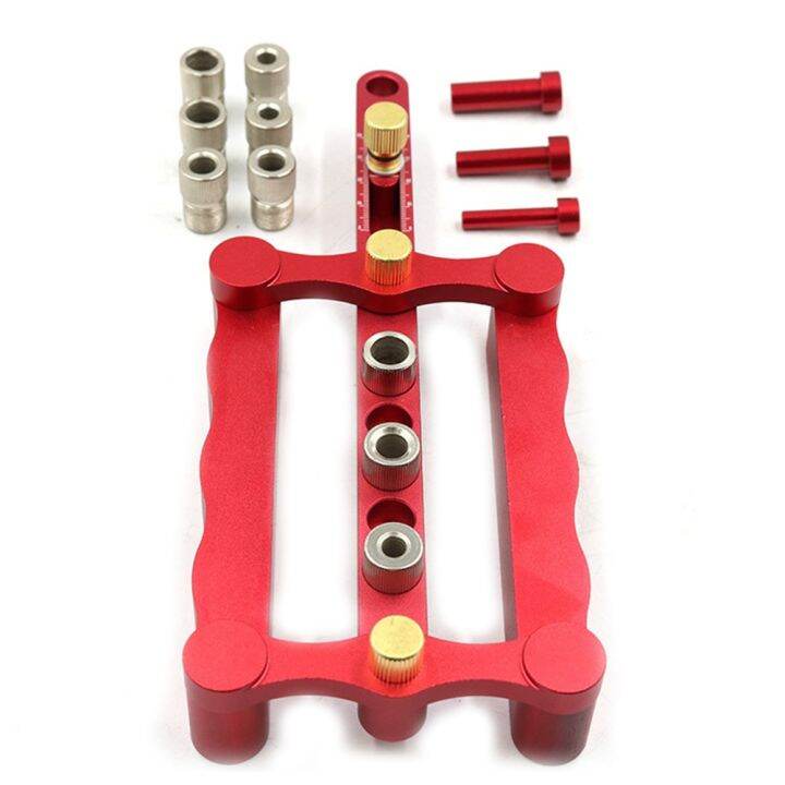 Pocket Hole Doweling Jig Kit Self Centering Drill Guide Puncher Scriber