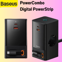 Baseus หัวปลั๊ก  รางปลั๊กไฟดิจิทัล คอมโบ 3AC+1U+1C+ พับเก็บได้-C 65W พร้อมอะแดปเตอร์พาวเวอร์ 65W 3 พอร์ต