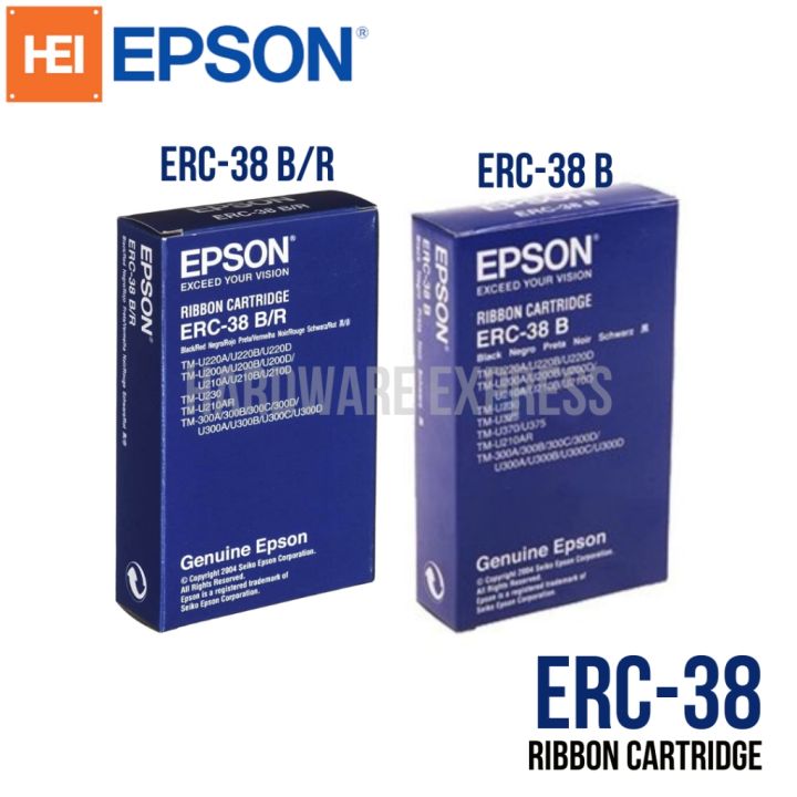 Epson POS Ribbon Cartridge ERC-38 B / ERC-38 B/R (Sold Per Piece ...