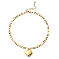 Vintage Beach Foot Heart Anklet For Women Bohemian Female Gold Color Stainless Steel Anklets Summer Bracelet On the leg Jewelry