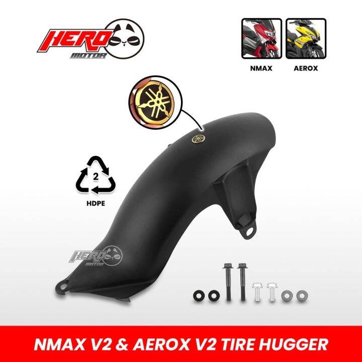 New Product Nmax Aerox V1 V2 Tire Hugger Rear Fender With Bolts Color Matte Black Lazada PH