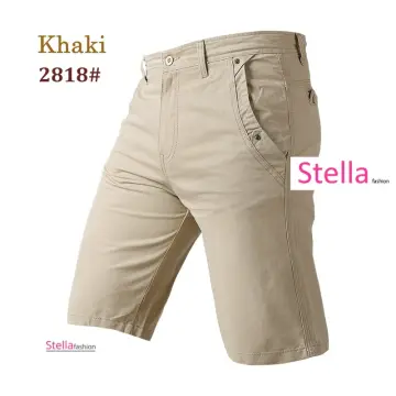 Men Shorts /Cargo Pants Solid Color Multi-pocket Straight Bermudas Cotton Short  Pant M-8XL