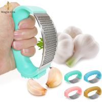 1Pcs Manual Chopping Garlic Mincer Masher For 2in1 Household Ring Press kitchen Accessories Arc Vegetable Gadgets Utensils Tools