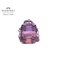 DOUGHNUT BAG : MACAROON TINY  SKY  SERIES : SUNSET กระเป๋าโดนัทเป้สะพายหลัง  หนังแท้ กันน้ำได้ ( รหัสสินค้า 09330 )