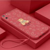 เคส Realme C11 C11 Realme 2020เคสนิ่มใส่โทรศัพท์ซิลิโคนเหลวเคสเคสกันกระแทกมือถือเรียบลายการ์ตูนน่ารักหมีพร้อมสายคล้อง