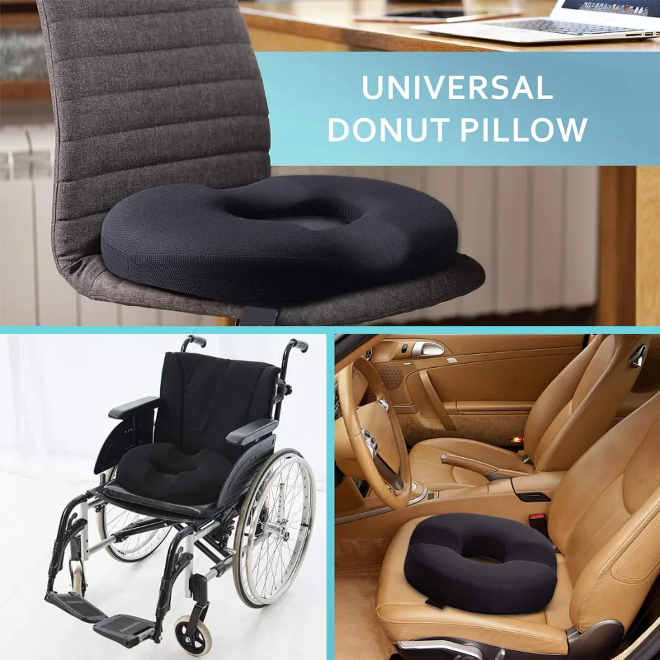 Donut Pillow Seat Cushion Orthopedic Design| Tailbone &Memory Foam Pillow |  Relieve Pain and Pressure for Hemorrhoid, Pregnancy Post Natal, Surgery