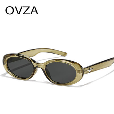 OVZA แว่นตากันแดดทรงรีวินเทจย้อนยุคสำหรับผู้หญิง S1007แว่นกันแดดผู้ชายคลาสสิก
