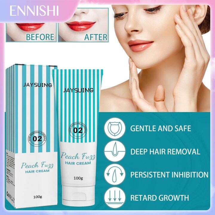 ENNISHI Lip Hair Removal Cream 100g Beard Facial Fine Finger Toe Hair