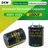 2-5PCS/Lot 100UF Aluminum Electrolytic Capacitor 400V 450V Audio High Quality Capacitor