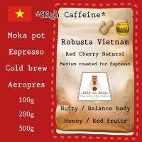 เมล็ดกาแฟคั่วกลาง​ ​โรบัสต้าเวียดนาม??​ Robusta​ Red​ Cherry​ Vietnam​ Espresso​