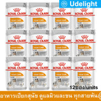 อาหารเปียกสุนัข Coat Care ผิวและขน รอยัลคานิน สำหรับสุนัขโต ทุกสายพันธุ์ 85ก. (12ซอง) Royal Canin Coat Care Loaf Adult Wet Dog Food for All Breed Dog Healthy and Shiny Coat 85g. (12 units)