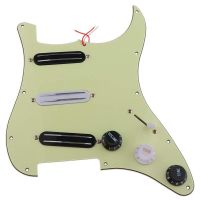 SSS 11 Hole Strat Electric Guitar Loaded Pickguard Prewired Scratch Plate with 3 Dual Rail Humbucker Pickup