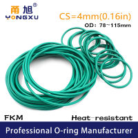 【2023】Green FKM Rubber fluororubber O-ring Seals CS4mm OD5*4mm ORing Seal Gasket Rings Sealing Washer