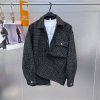 【NEW COMING】2023 Spring/Autumn Woolen Woven Fabric Shirt Loose Long Sleeve Jacket Coat Mens BWBJD3197