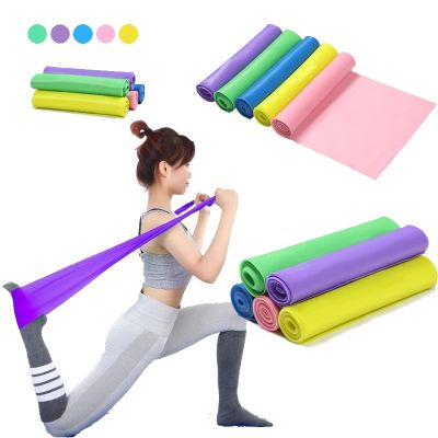 1.5m Elastic Yoga Pilates Rubber Stretch Exercise Band Elastic Resistance Workout Bands Exercise For Arm Back Leg Fitness