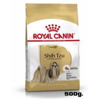 HOG อาหารสุนัข RoyalCanin ShihTzu Adult  โตพันธุ์ชิห์สุ 10เดือนขึ้นไป (ขนาด 500g.) อาหารหมา  สำหรับสุนัข