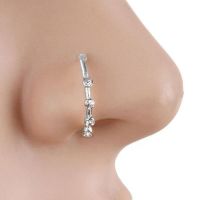 Zircon Fake Nose Ring Hoop Nose For Girl Men Women Piercing Body Clip Rings Gold Silver Plated Nose Ring Jewelry Personalit M8F8