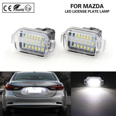 20212X 6000K Error Free Car LED License Number Plate Light Car Accessories For Mazda AT(Aka Mazda 6) 2014 2015 2016 2017