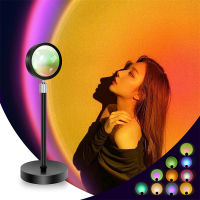 Sunset Light Projector Rainbow Projection Lamp 16 Static4 Dynamic Colors USB Night Light Romantic Floor Lamps For Bedroom Decor