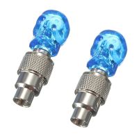 2X LED Light Valve Cap Spoke Light for Bicycle Auto Bike Rim Tire Blue