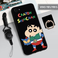 Y81เคสสำหรับ VIVO นุ่ม/เคสโทรศัพท์ Y81S คลุมทั้งหมดกล่องทาสีป้องกันการตกป้องกันรอยขีดข่วนฝามีที่ถือวงแหวนโทรศัพท์และเชือก