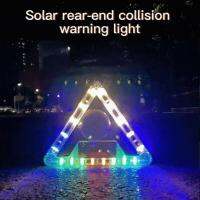 Solar Car Triangle Emergency Light Foldable Rotatable LED Warning Signal Light 11 Modes USB Rechargeable Stroboscopes Warning