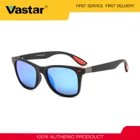 Vastar Brand Design Sunglasses for Men and Women Classic Polarized Driving Square Frame Sun Glasses Male Goggle UV400 Gafas（Black Frame Blue Lenses）