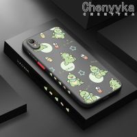 เคส Chenyyka สำหรับ OPPO A37 A37F NEO 9เคสลายการ์ตูนไดโนเสาร์น่ารักแฟชั่นบางฝ้าเคสโทรศัพท์ขอบสี่เหลี่ยมด้านข้างปลอกซิลิโคนเคสกันกระแทกป้องกันเลนส์กล้อง