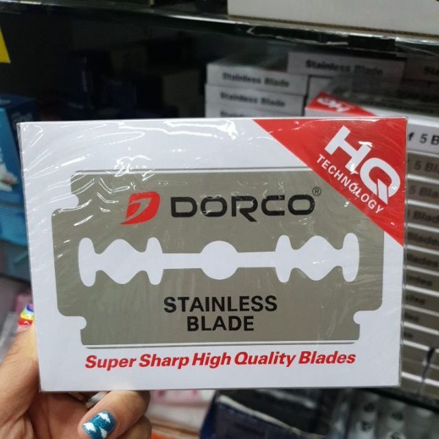 ใบมีดโกน-ยี่ห้อ-dorco-มีดโกนหนวด-2-คม-dorco-snless-blade