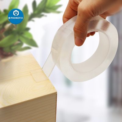☸ Nano Transparent Tape Double Sided Tape Washable Reusable Traceless Removable Sticker Adhesive Tape Universal Disks Glue Gadget